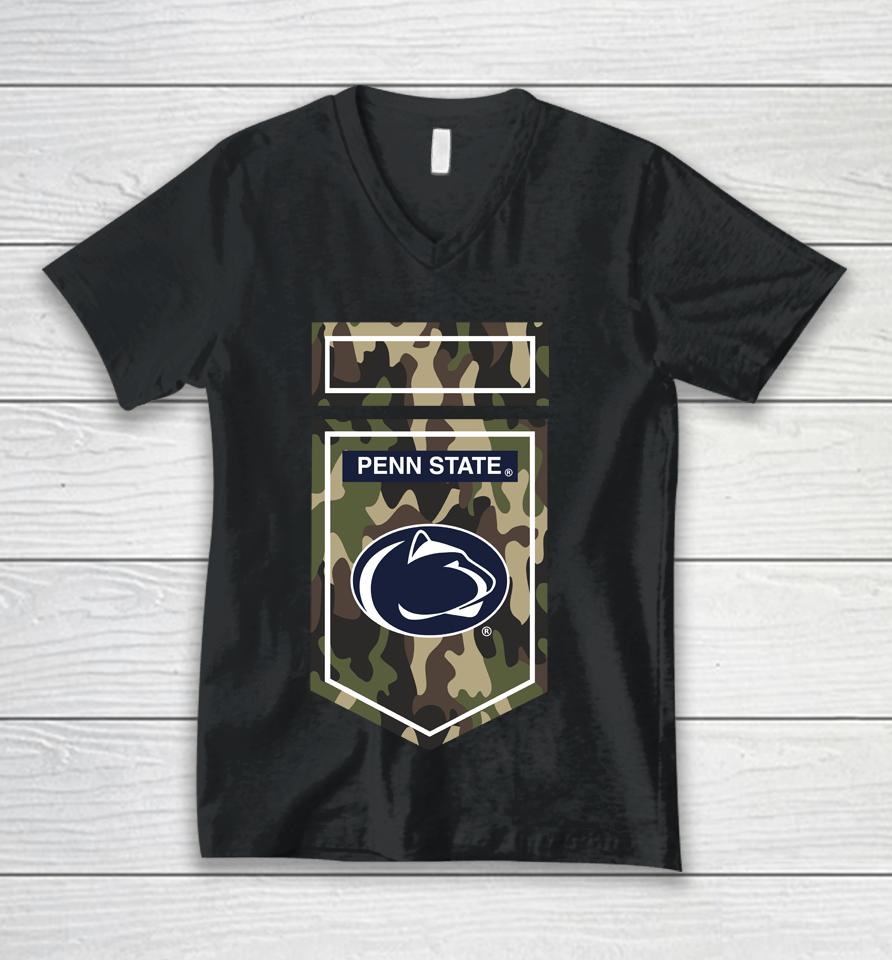 Ncaa Penn State Nittany Lions Veterans Camo Unisex V-Neck T-Shirt