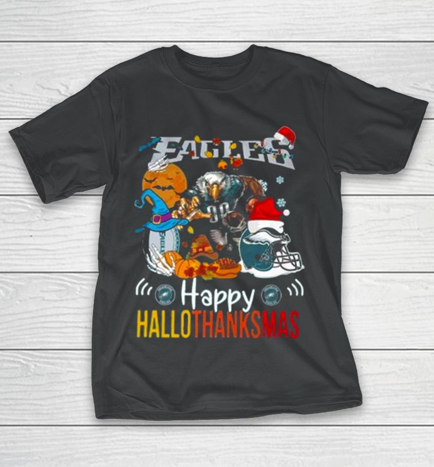 Ncaa Philadelphia Eagles Mascot Happy Hallothanksmas T-Shirt