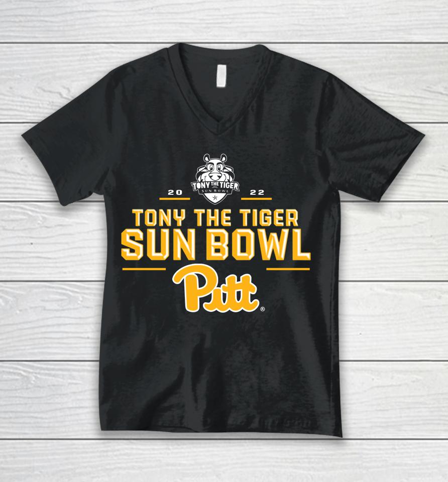 Ncaa Pittsburgh Tony The Tiger Sun Bowl Unisex V-Neck T-Shirt
