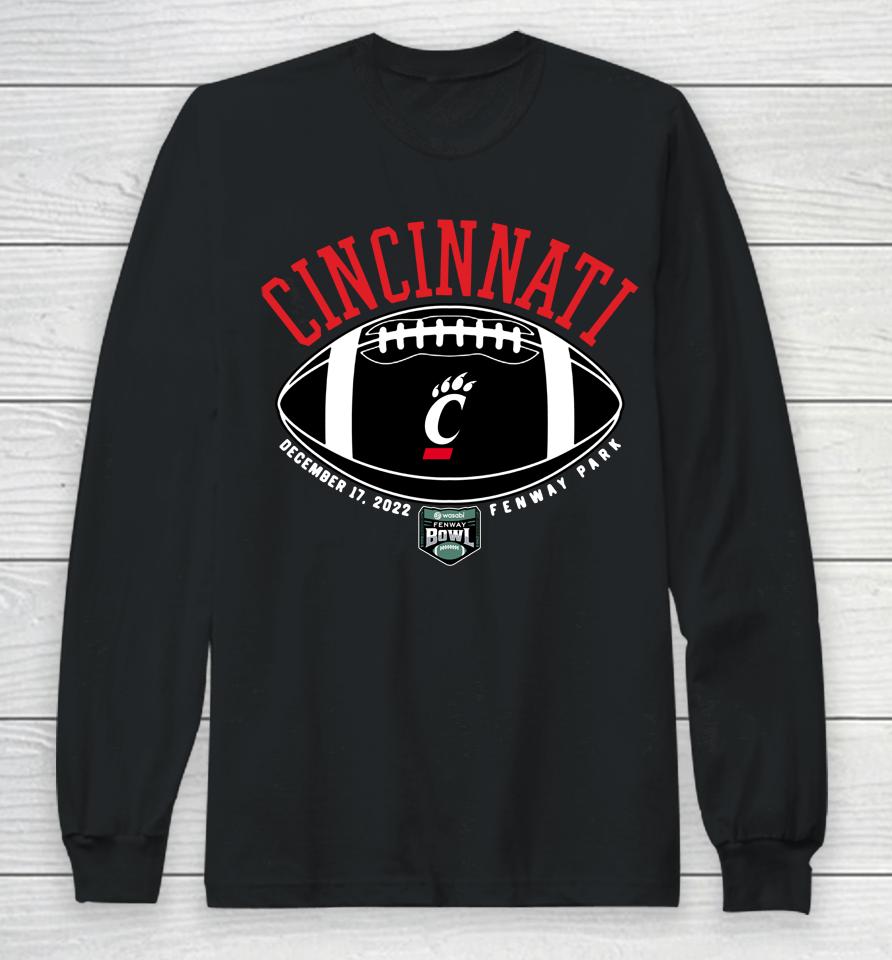 Ncaa Playoff 2022 Fenway Bowl Cincinnati Black Long Sleeve T-Shirt