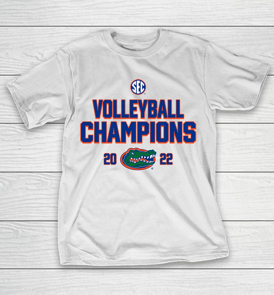 Ncaa Shop Florida Gators 2022 Sec Volleyball Regular Season Champions T-Shirt