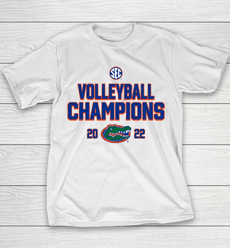 Ncaa Shop Florida Gators 2022 Sec Volleyball Regular Season Champions Youth T-Shirt