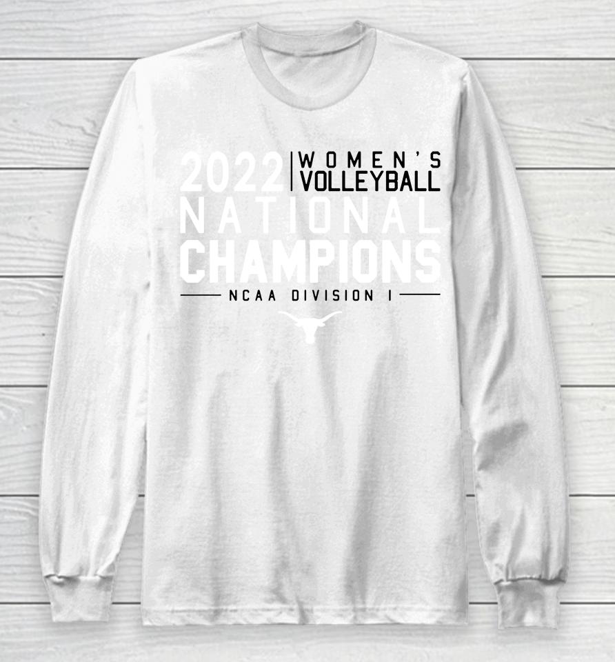 Ncaa Shop Texas Orange Texas Longhorns 2022 Women's Volleyball National Champions Long Sleeve T-Shirt