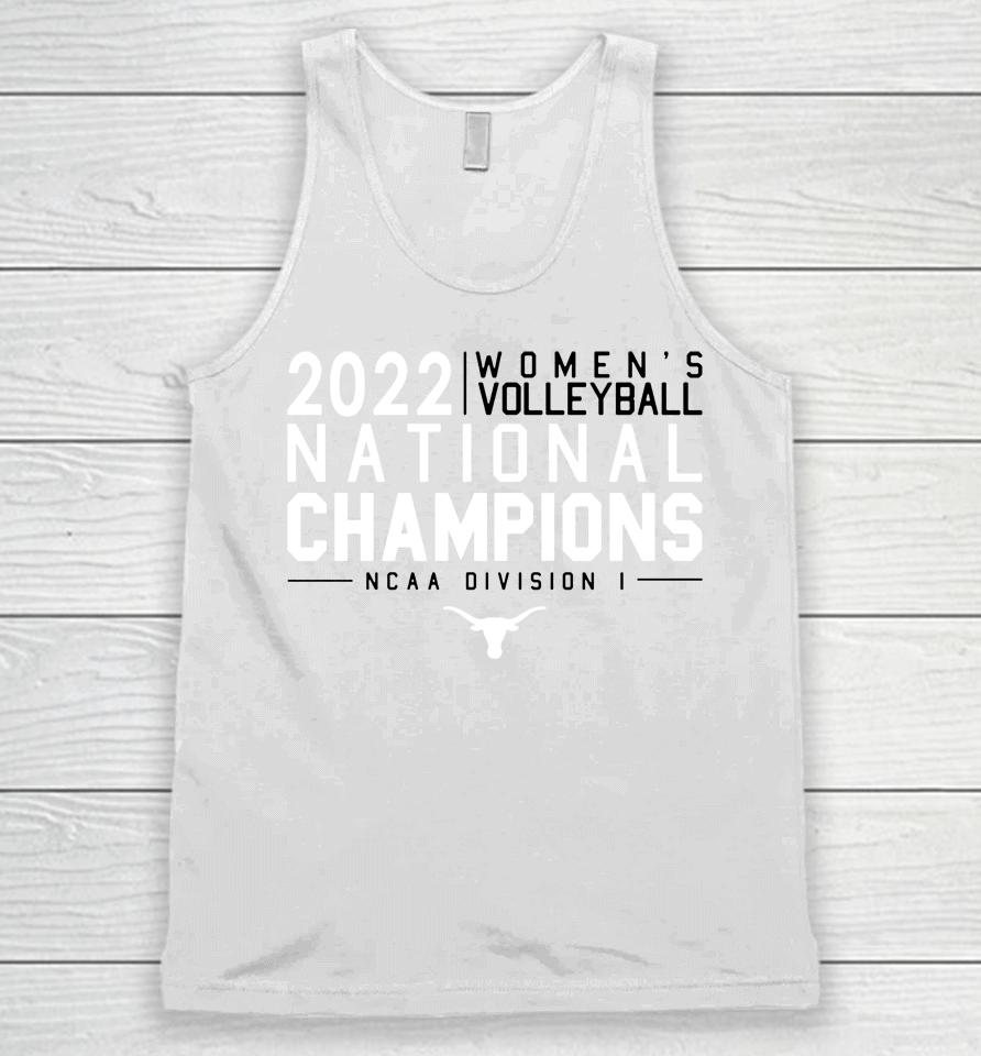 Ncaa Shop Texas Orange Texas Longhorns 2022 Women's Volleyball National Champions Unisex Tank Top