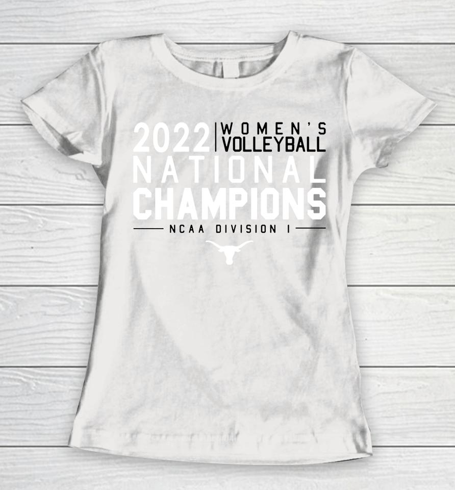 Ncaa Shop Texas Orange Texas Longhorns 2022 Women's Volleyball National Champions Women T-Shirt