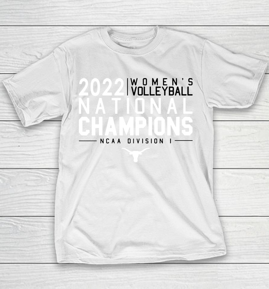Ncaa Shop Texas Orange Texas Longhorns 2022 Women's Volleyball National Champions Youth T-Shirt