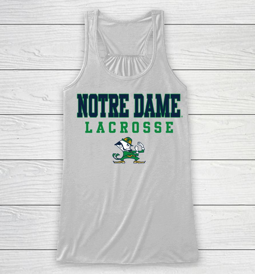 Ncaa Sports Notre Dame Stack Logo Lacrosse Racerback Tank