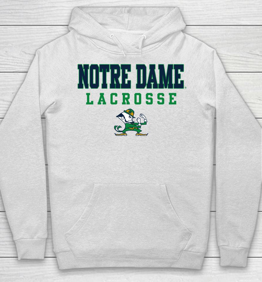 Ncaa Sports Notre Dame Stack Logo Lacrosse Hoodie