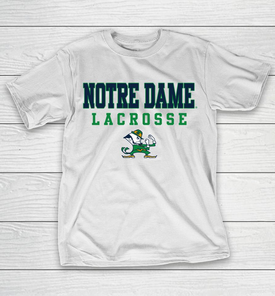 Ncaa Sports Notre Dame Stack Logo Lacrosse T-Shirt