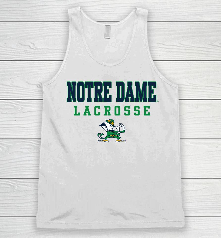 Ncaa Sports Notre Dame Stack Logo Lacrosse Unisex Tank Top