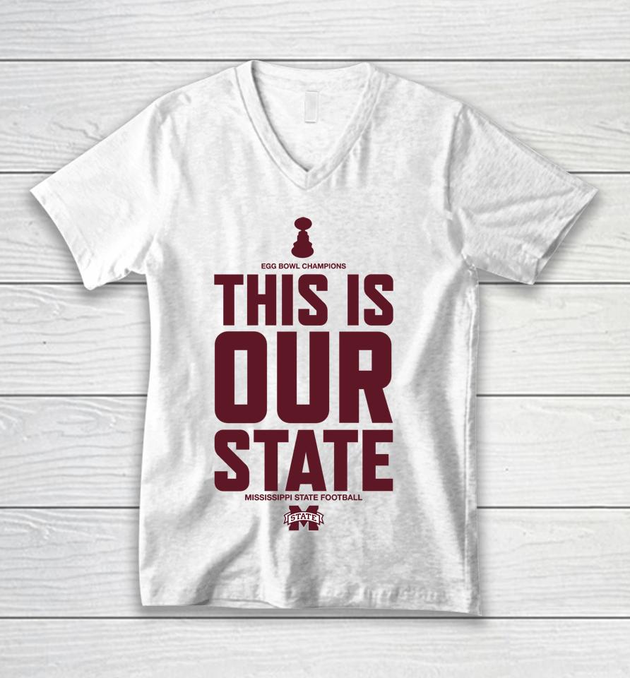 Ncaa Stefan Krajisnik This Is Our State Mississippi State Unisex V-Neck T-Shirt