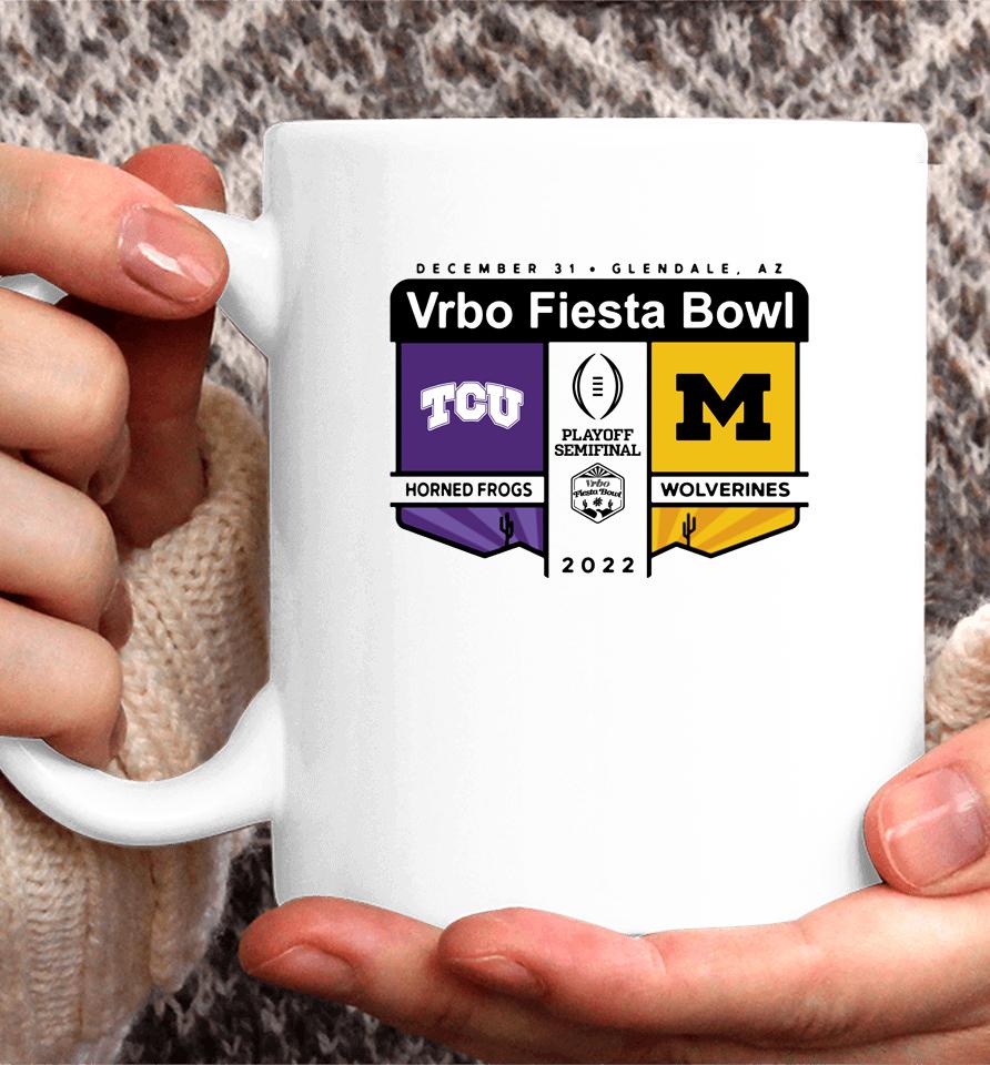 Ncaa Tcu Vs Michigan Vrbo Fiesta Bowl Matchup Coffee Mug