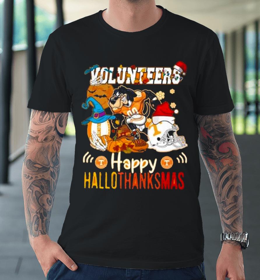 Ncaa Tennessee Volunteers Mascot Happy Hallothanksmas Premium T-Shirt
