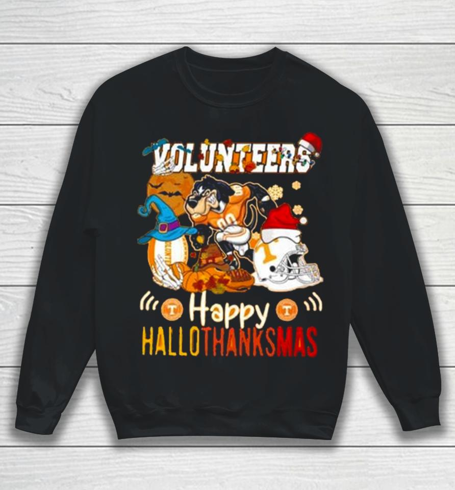 Ncaa Tennessee Volunteers Mascot Happy Hallothanksmas Sweatshirt