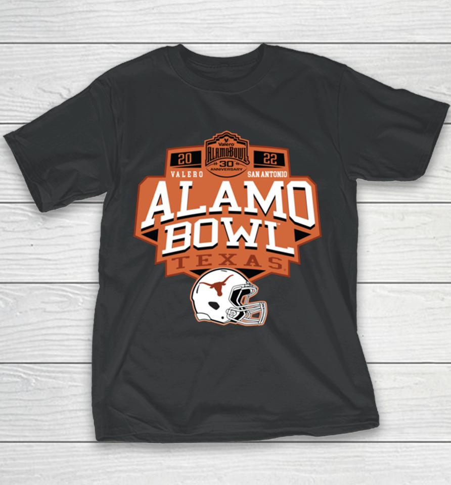 Ncaa Texas Longhorns Playoff 2022 Valero Alamo Bowl Youth T-Shirt