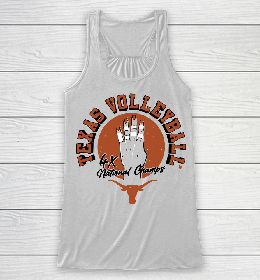 Ncaa Texas Longhorns Volleyball Four-Time National Champs Racerback Tank