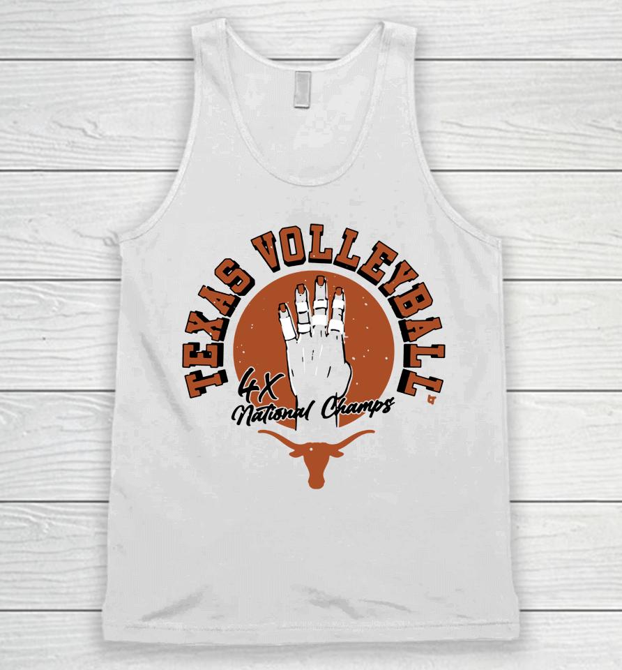 Ncaa Texas Longhorns Volleyball Four-Time National Champs Unisex Tank Top