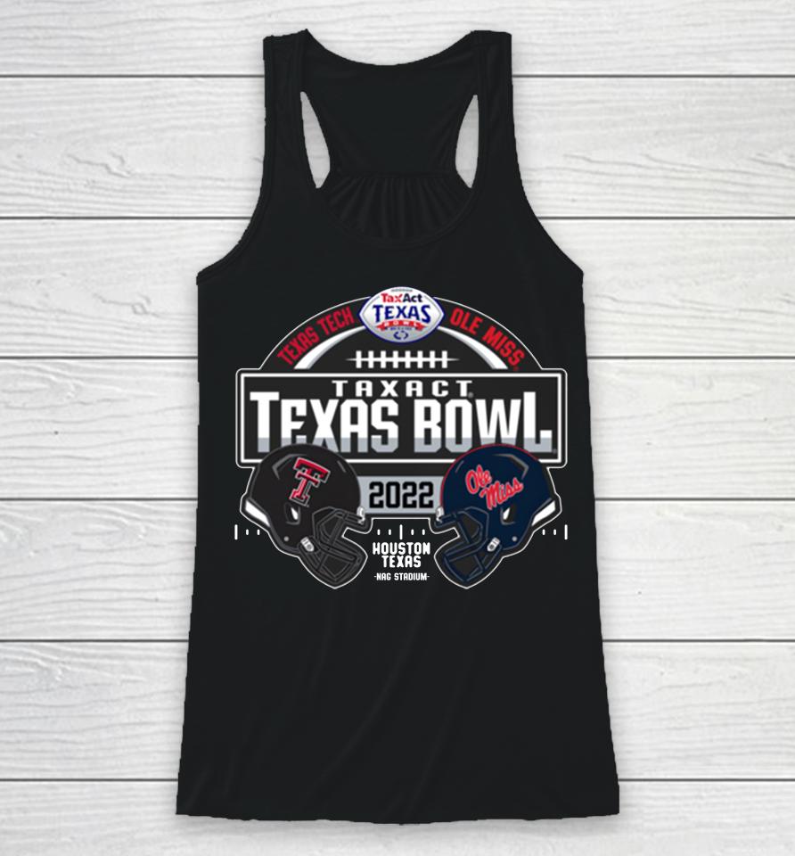 Ncaa Texas Tech Vs Ole Miss Rebels 2022 Texas Bowl Match-Up Racerback Tank