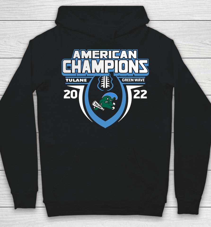 Ncaa Tulane Green Wave 2022 Aac Football Conference Champions Hoodie
