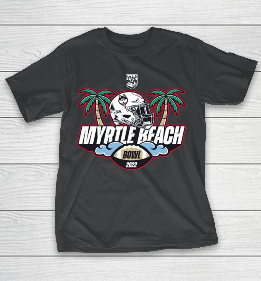 Ncaa Uconn 2022 Myrtle Beach Bowl Black Playoff Black T-Shirt