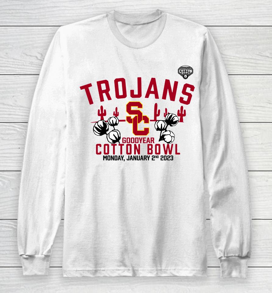 Ncaa Usc Trojans 2023 Goodyear Cotton Bowl Gameday Stadium Long Sleeve T-Shirt
