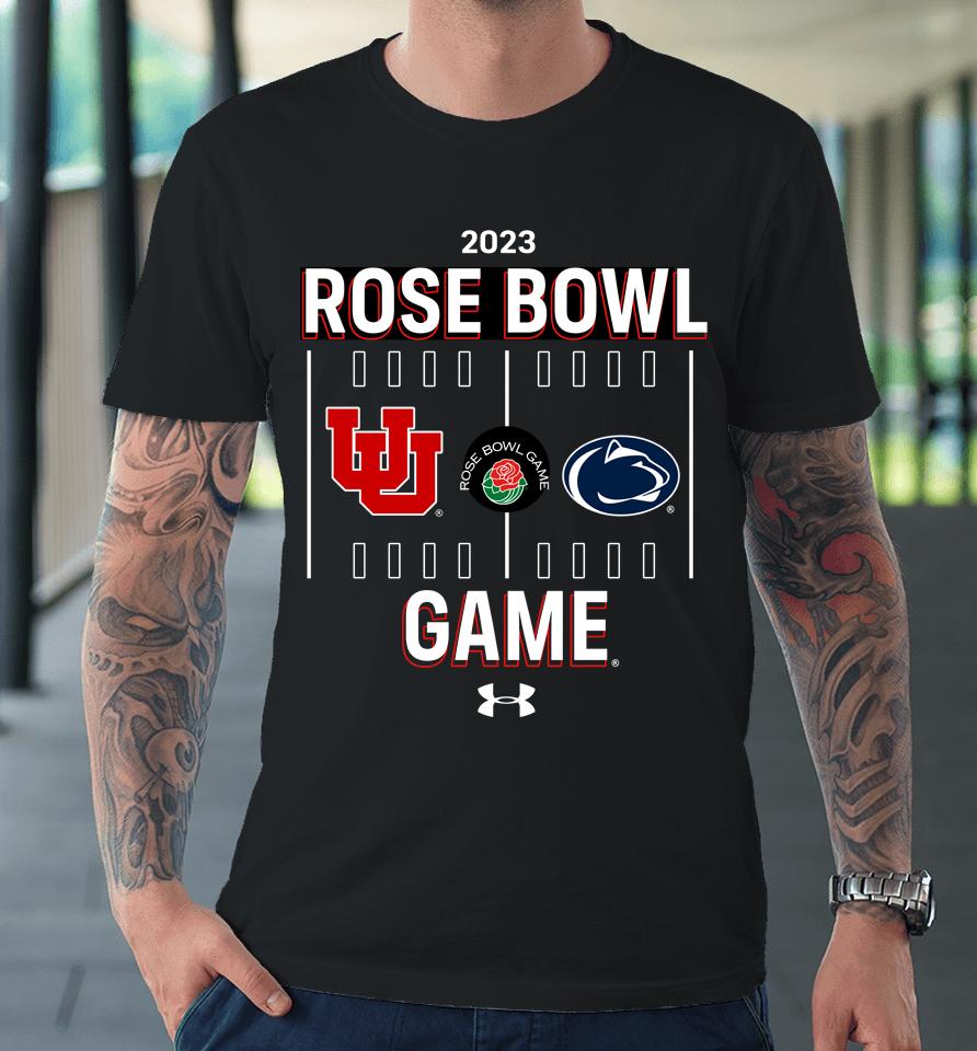 Ncaa Utah Red Zone 2023 Rose Bowl Game Utah Vs Penn State Premium T-Shirt