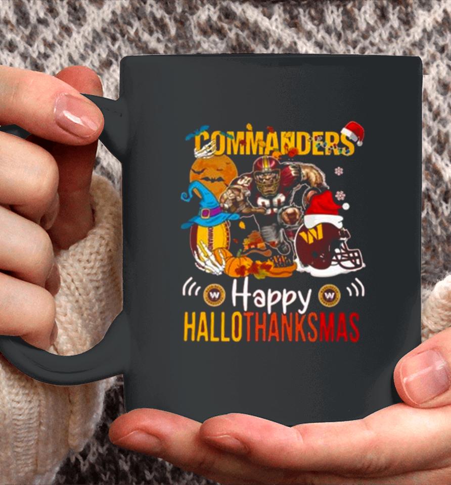Ncaa Washington Commanders Mascot Happy Hallothanksmas Coffee Mug