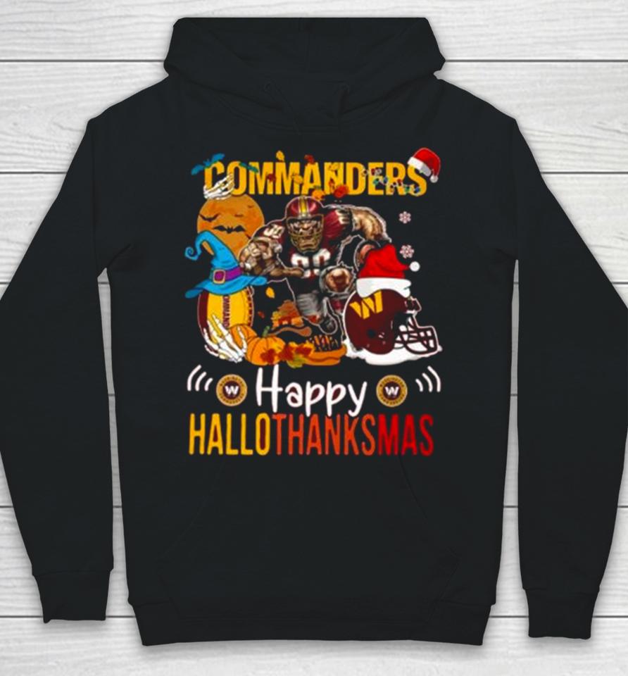 Ncaa Washington Commanders Mascot Happy Hallothanksmas Hoodie