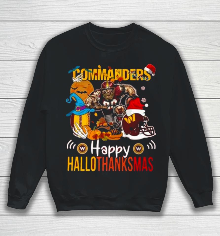 Ncaa Washington Commanders Mascot Happy Hallothanksmas Sweatshirt