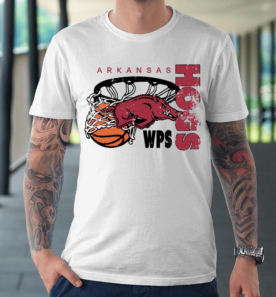 Ncaa White University Of Arkansas Alley Oop Premium T-Shirt