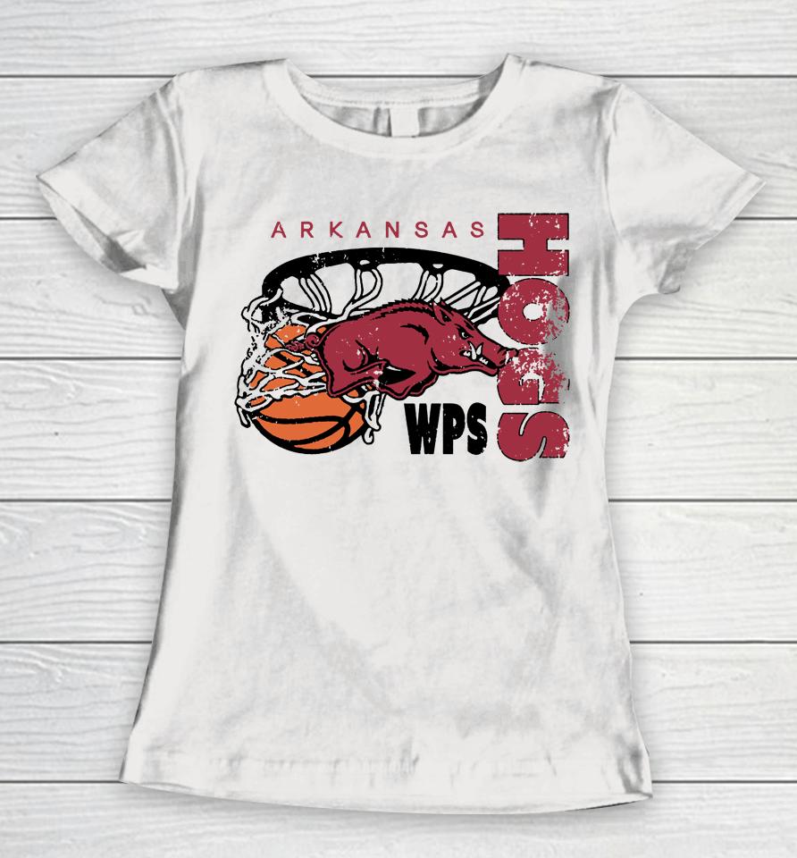 Ncaa White University Of Arkansas Alley Oop Women T-Shirt