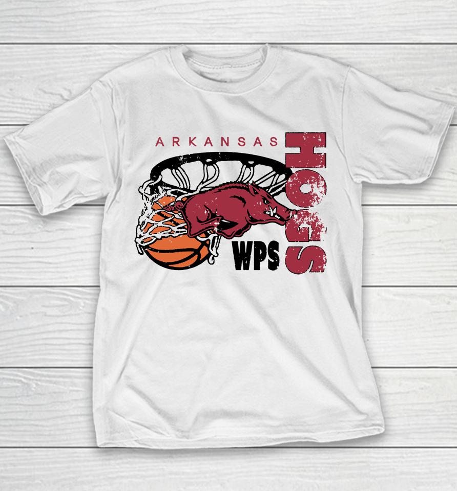 Ncaa White University Of Arkansas Alley Oop Youth T-Shirt