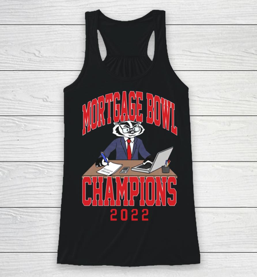 Ncaa Wisconsin Badgers Football 2022 Mortgage Bowl Champions Racerback Tank