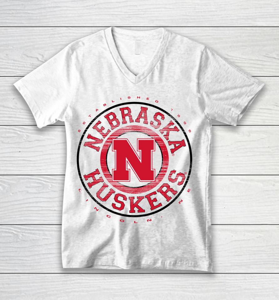 Nebraska Cornhuskers Showtime Vintage Unisex V-Neck T-Shirt