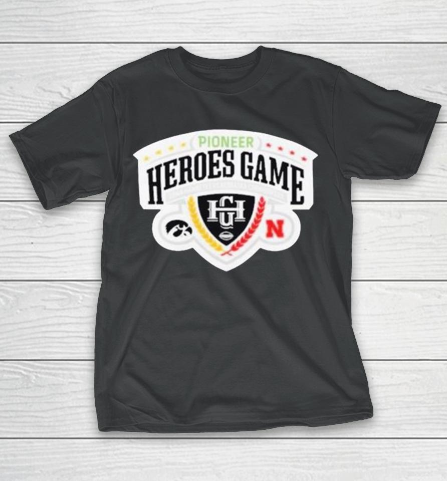 Nebraska Cornhuskers Vs Iowa Hawkeyes 2023 Pioneer Heroes Game T-Shirt