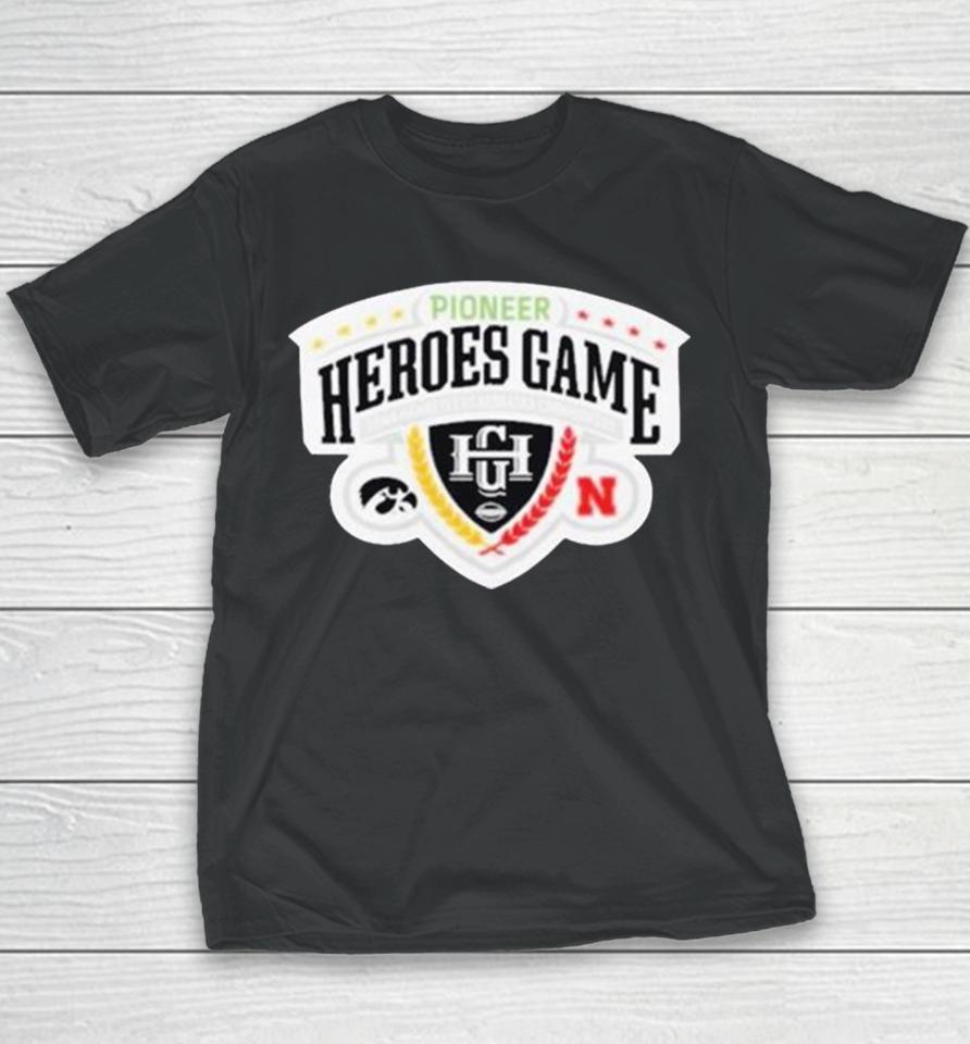Nebraska Cornhuskers Vs Iowa Hawkeyes 2023 Pioneer Heroes Game Youth T-Shirt
