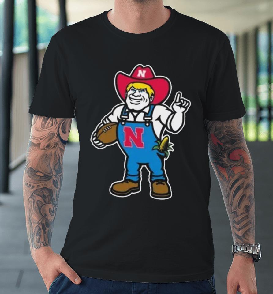 Nebraska Giant New Herbie Logo Basketball Premium T-Shirt