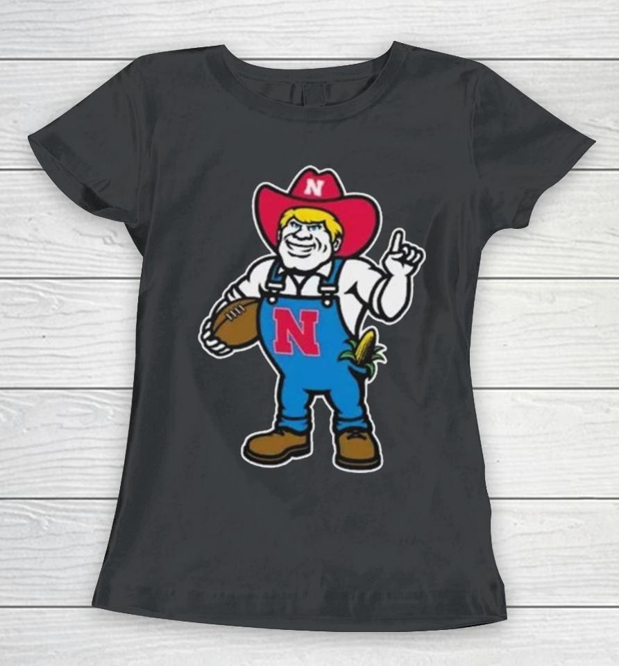 Nebraska Giant New Herbie Logo Basketball Women T-Shirt