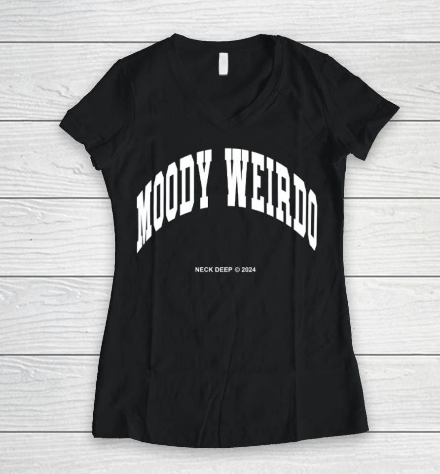 Neck Deep Merch Moody Weirdo Women V-Neck T-Shirt