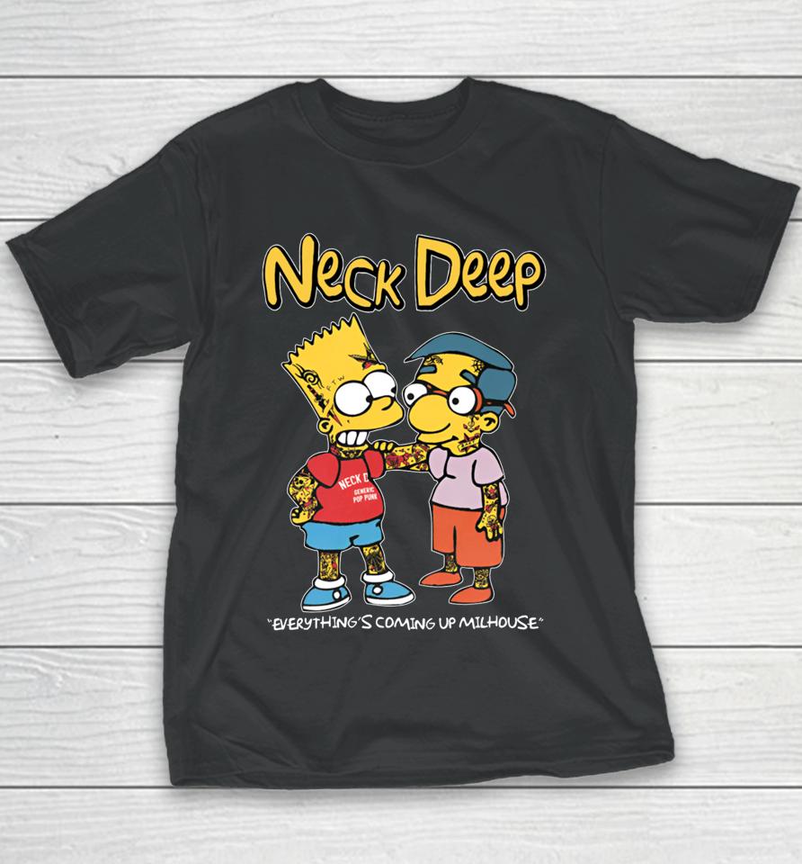 Neck Deep Simpsons Everything's Coming Up Milhouse Youth T-Shirt