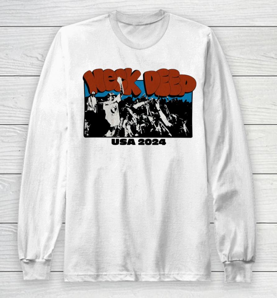 Neck Deep Usa Live Tour 2024 Long Sleeve T-Shirt