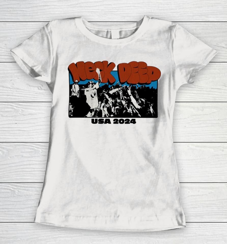 Neck Deep Usa Live Tour 2024 Women T-Shirt