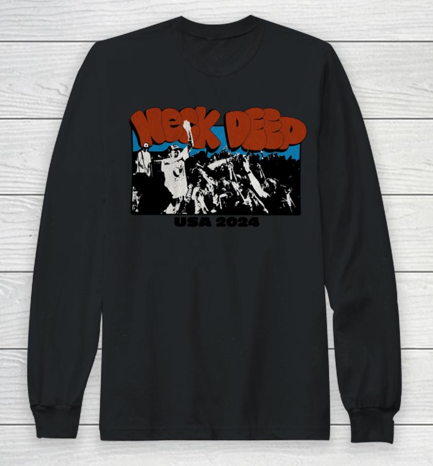 Neckdeepstore Neck Deep Usa Live Tour 2024 Long Sleeve T-Shirt