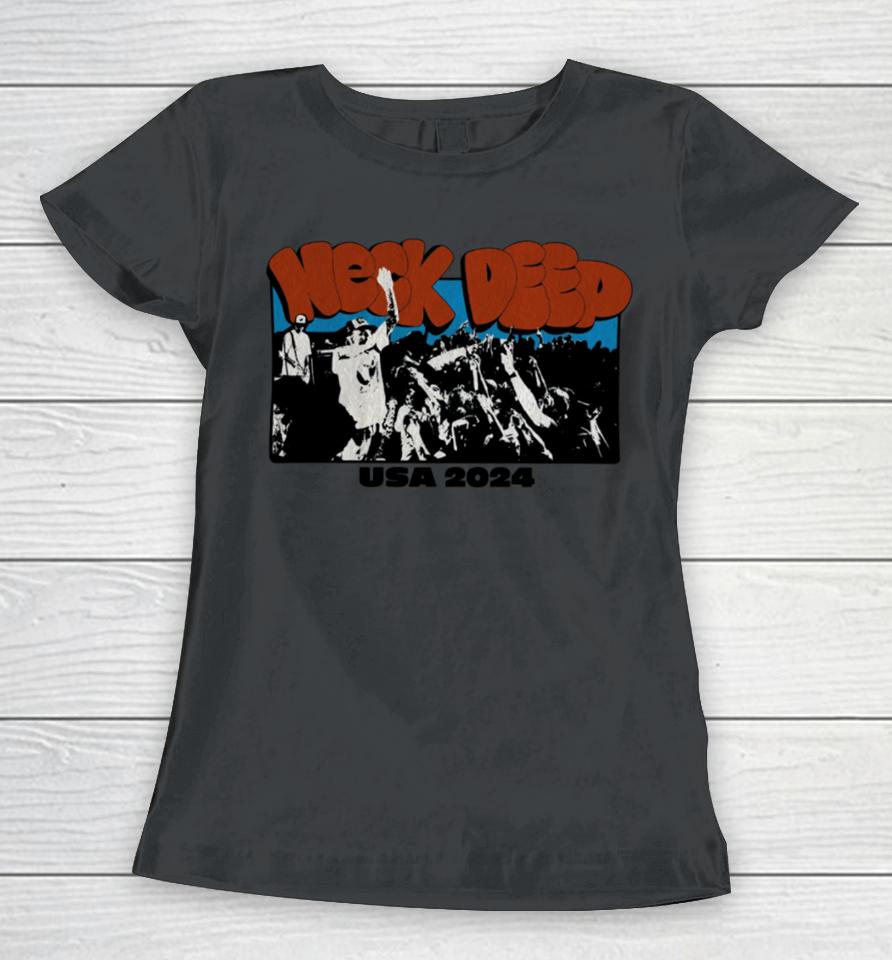 Neckdeepstore Neck Deep Usa Live Tour 2024 Women T-Shirt