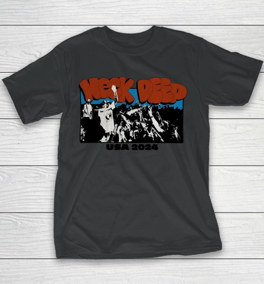 Neckdeepstore Neck Deep Usa Live Tour 2024 Youth T-Shirt