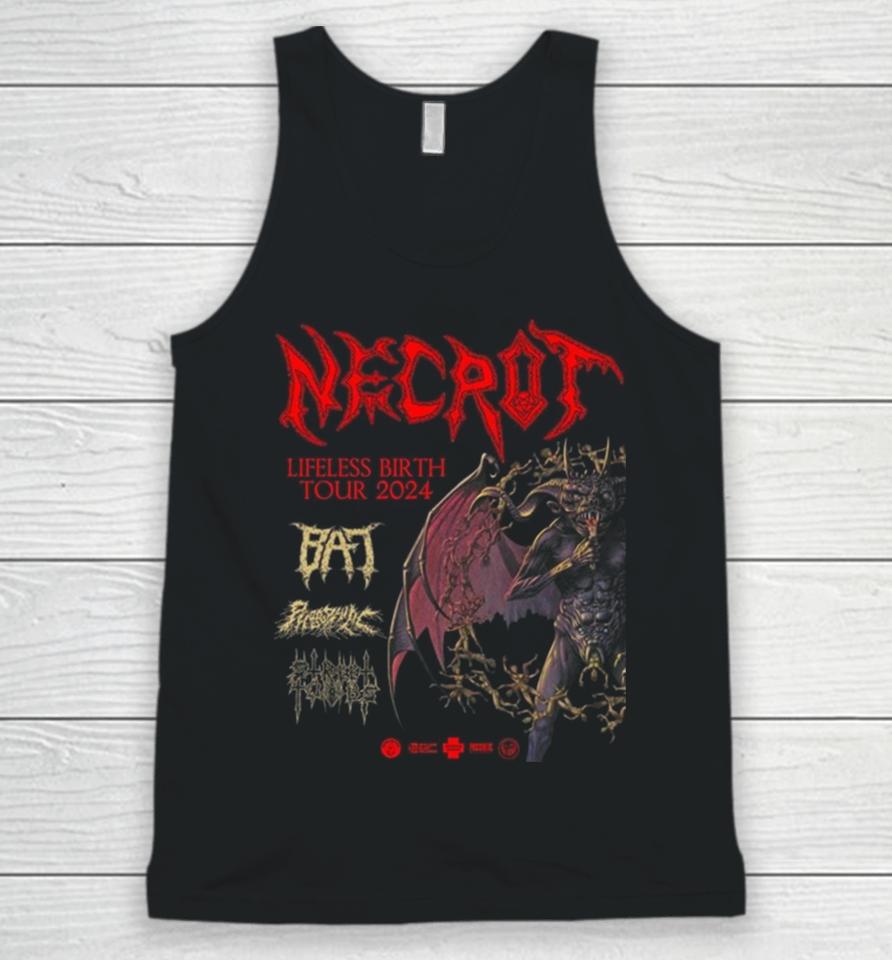 Necrot Announce Lengthy Lifeless Birth Announces North American Tour 2024 With Support From Bat Phobophilic And Street Tombs Unisex Tank Top
