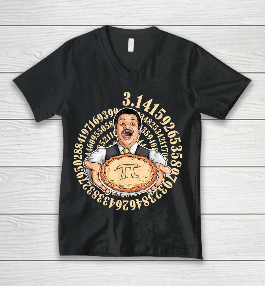 Neil Degrasse Tyson Pi Day Unisex V-Neck T-Shirt