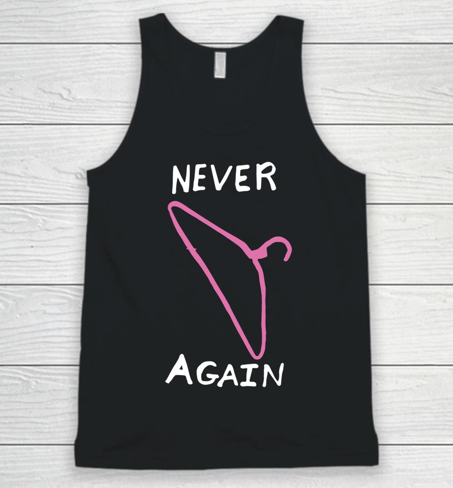 Never Again Hanger Pro Choice Reproductive Rights Unisex Tank Top