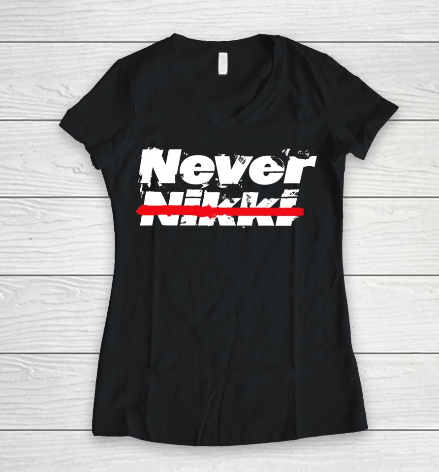 Never Nikki Women V-Neck T-Shirt