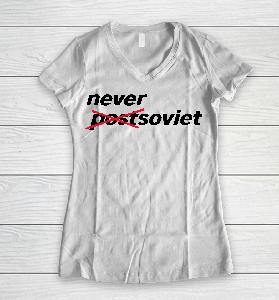 Never Soviet Women V-Neck T-Shirt